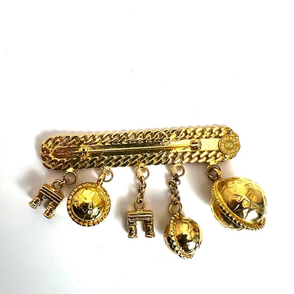 Celine Paris Gold Tone Brooch Arc de Triomphe - Picture 6 of 10
